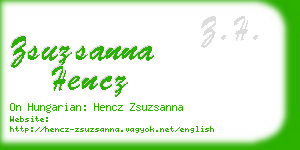 zsuzsanna hencz business card